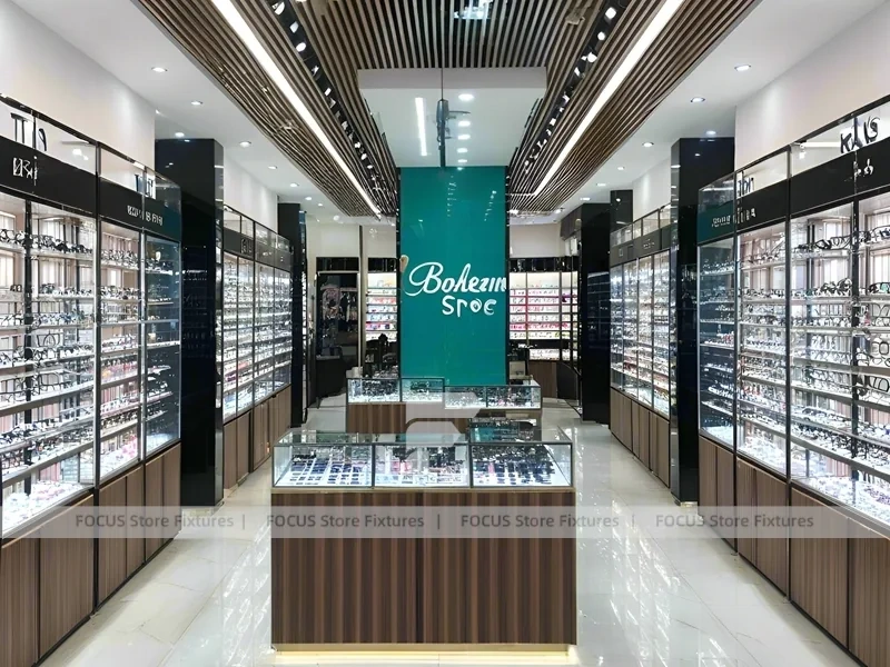 Mint Bronze Eyewear Gallery Interior with Consultation Corner Seating