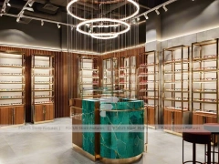 Mint Bronze Vision Retail Showcase with Consultation Corner Seating