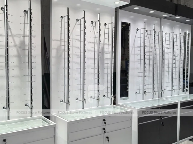 Mockup Fixture Set Eyewear Display Prototype with Freestanding Sample Rack