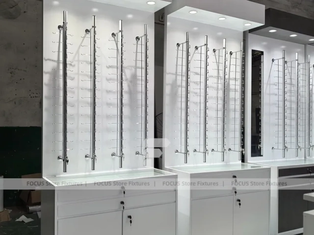 Mockup Fixture Set Eyewear Display Prototype with Freestanding Sample Rack