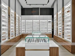 Modular White Vision Display Suite with Black Core Tower
