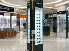 Orange Accent Vision Retail Zone with Illuminated Pillar Towers