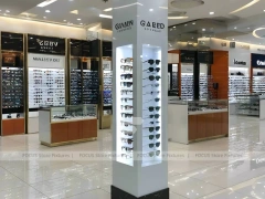Orange Accent Vision Retail Zone with Illuminated Pillar Towers