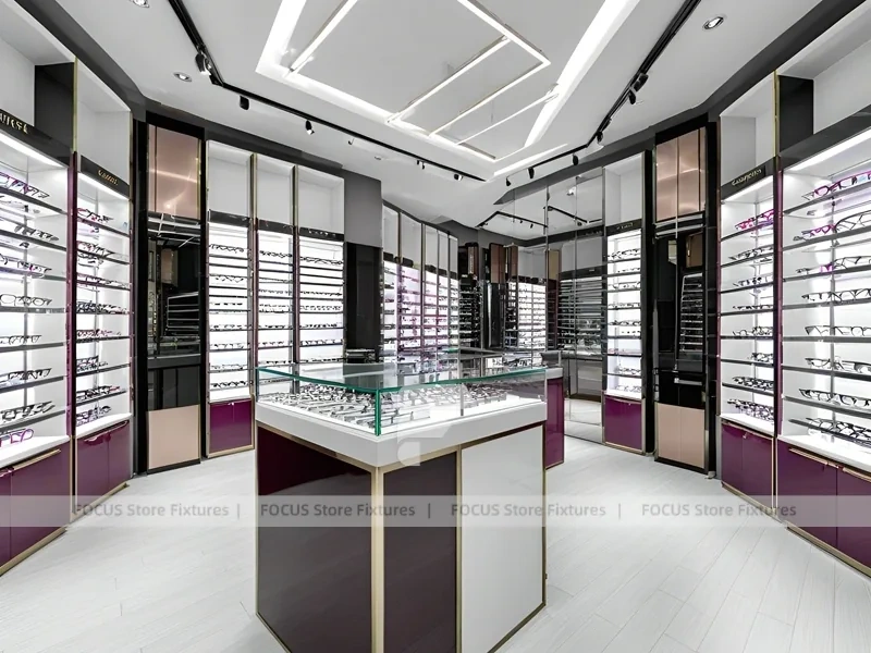 Orchid White Vision Retail Interior with Circular Center Showcase