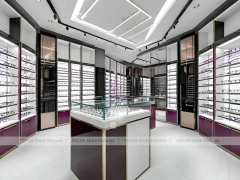 Orchid White Vision Retail Interior with Circular Center Showcase