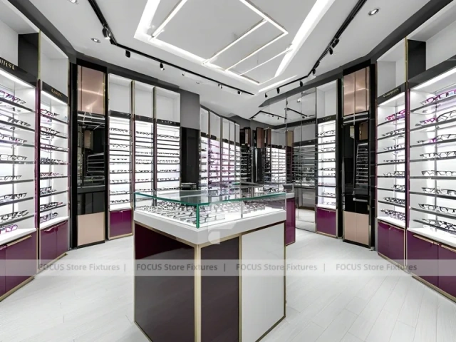 Orchid White Vision Retail Interior with Circular Center Showcase