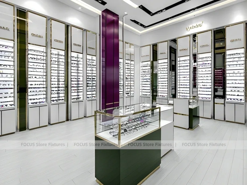 Orchid White Vision Retail Interior with Circular Center Showcase