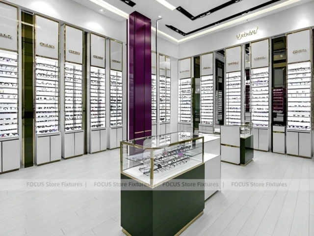 Orchid White Vision Retail Interior with Circular Center Showcase