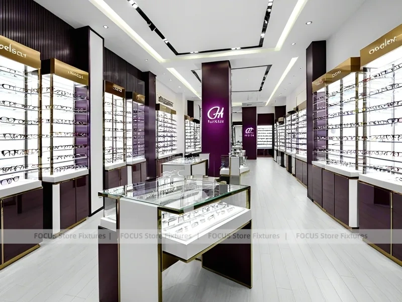 Orchid White Vision Retail Interior with Circular Center Showcase