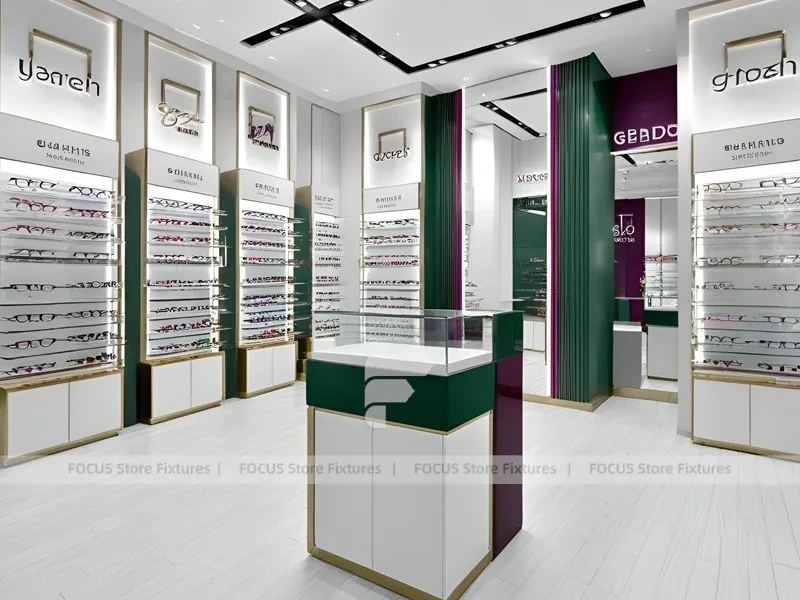 Orchid White Vision Retail Interior with Circular Center Showcase