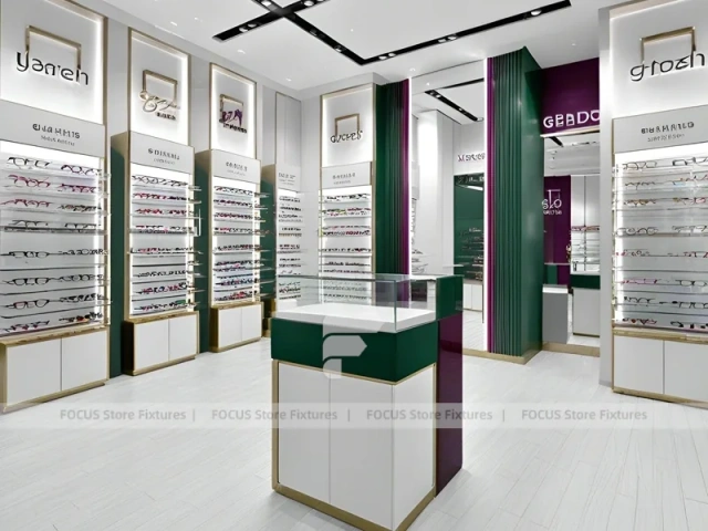 Orchid White Vision Retail Interior with Circular Center Showcase