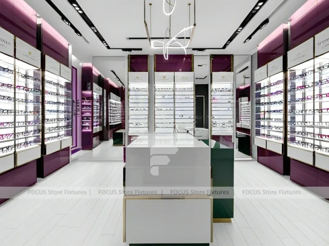 Orchid White Vision Retail Interior with Circular Center Showcase