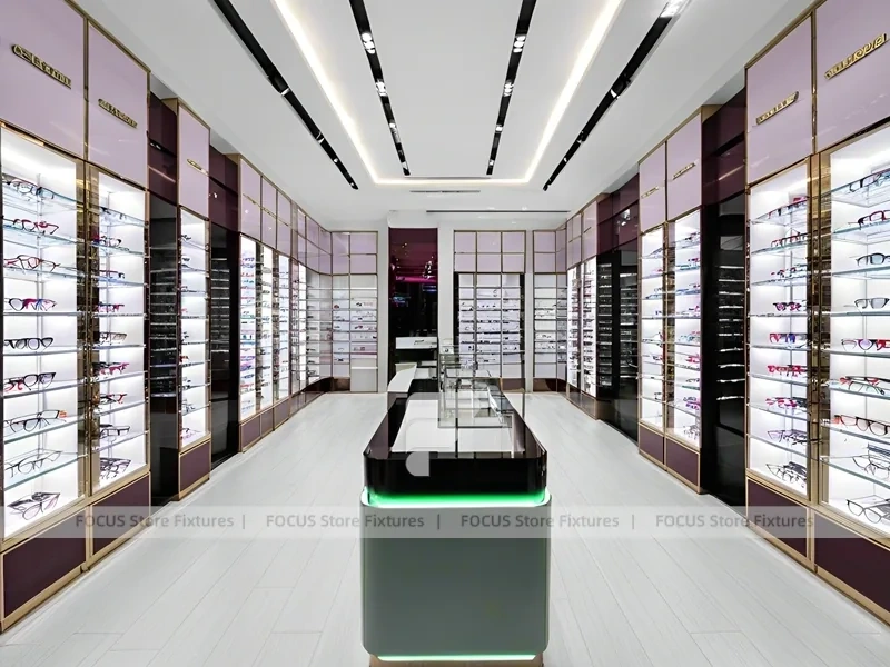 Orchid White Vision Retail Interior with Circular Center Showcase