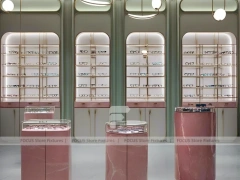 Pastel Blush Eyewear Styling Room for Premium Eyewear Boutique