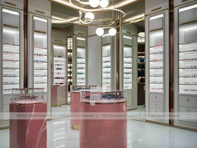 Pastel Blush Eyewear Styling Room for Premium Eyewear Boutique