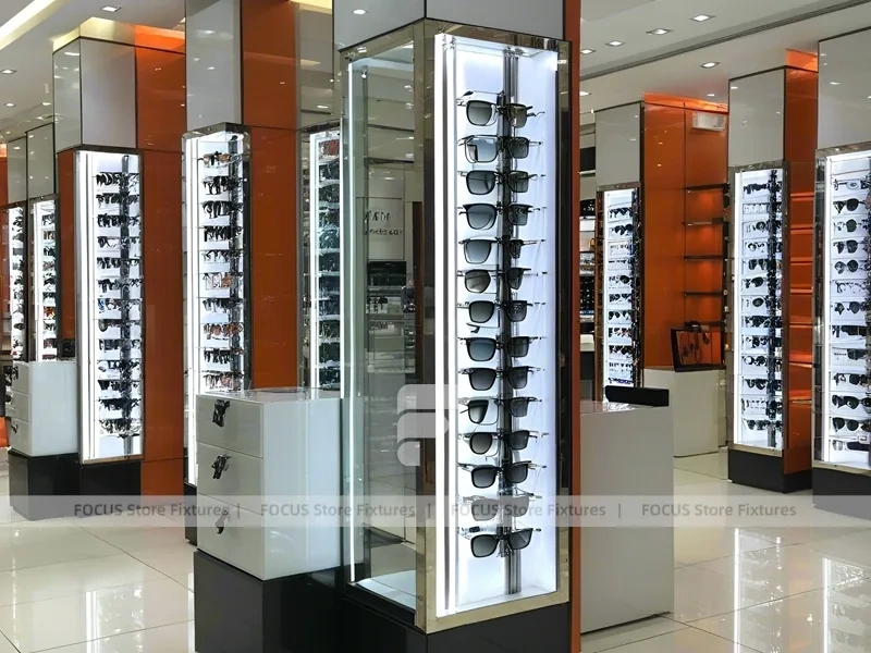 Pillar Orange Eyewear Column Gallery with Column Display Modules