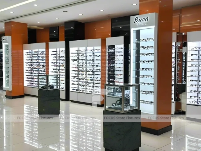 Pillar Orange Eyewear Column Gallery with Column Display Modules