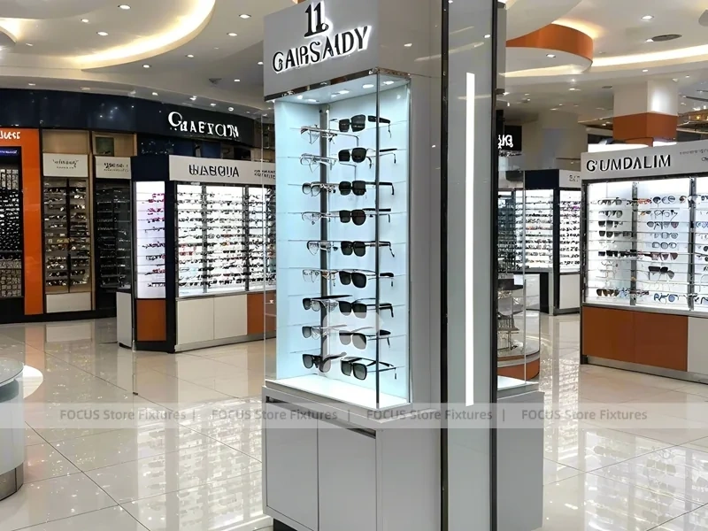 Pillar Orange Vision Retail Zone with Column Display Modules