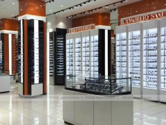Precision Black Optical Display Corridor with Open Feature Spine