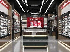 Premium Charcoal Eyewear Prestige Store with Ring-Lit Ceiling Feature