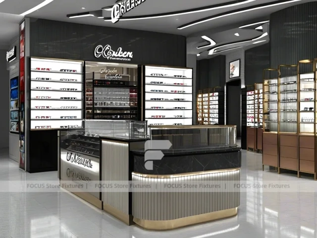 Premium Charcoal Vision Flagship Interior with Ring-Lit Ceiling Feature
