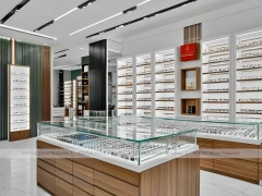 Refined Modular Vision Display Suite with Tall Perimeter Wall Bays