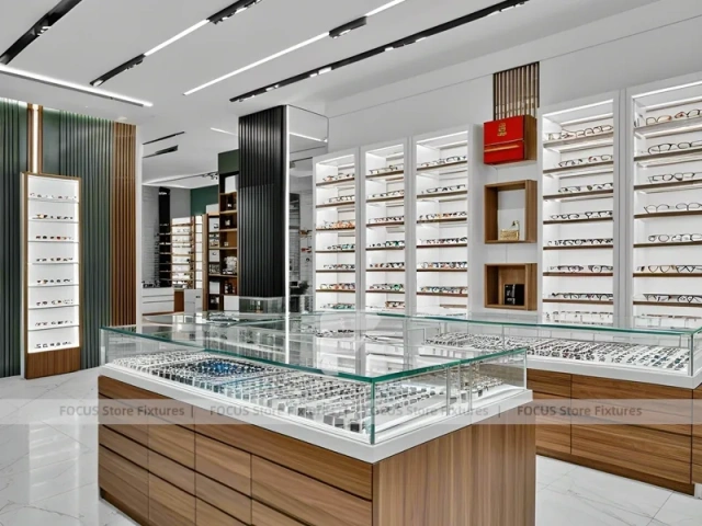 Refined Modular Vision Display Suite with Tall Perimeter Wall Bays