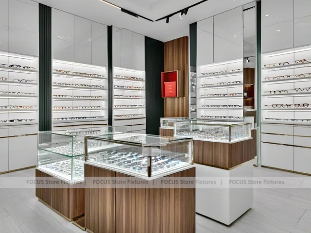 Refined Modular Vision Display Suite with Tall Perimeter Wall Bays