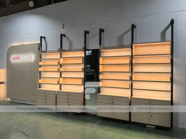Retail Concept Eyewear Store Concept with Lightbox Feature Wall