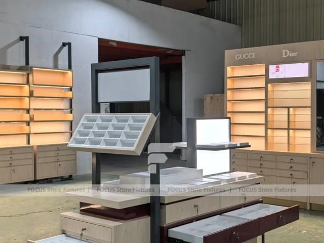 Retail Concept Eyewear Store Concept with Lightbox Feature Wall