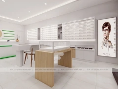 Retail Concept Optical Concept Fixture with Lightbox Feature Wall