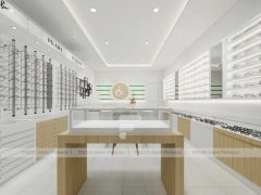 Retail Concept Optical Concept Fixture with Lightbox Feature Wall