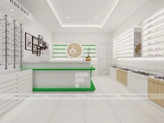 Retail Concept Optical Concept Fixture with Lightbox Feature Wall