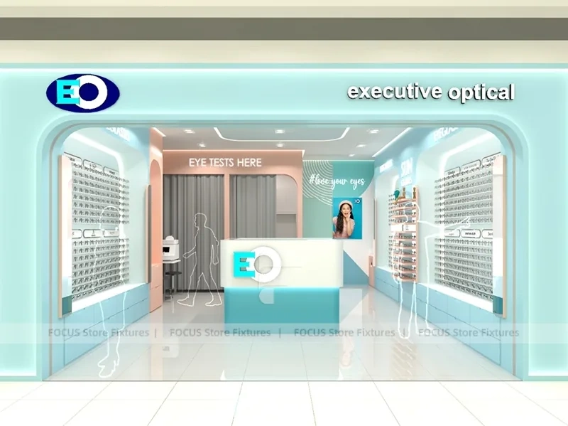 Retail Mint Vision Boutique Concept with Red Feature Room