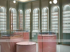Sage and Blush Vision Boutique Salon with Soft Hospitality Seating