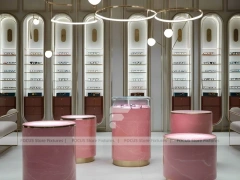 Soft Rose Eyewear Styling Room with Consultation Table Center