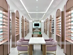 Soft Rose Vision Boutique Salon with Consultation Table Center