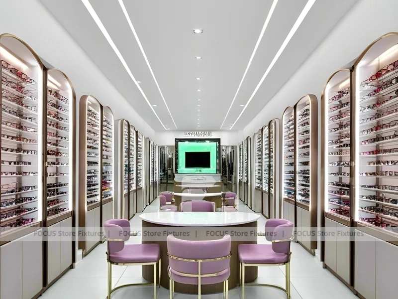 Soft Rose Vision Boutique Salon with Consultation Table Center