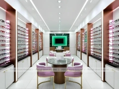 Soft Rose Vision Boutique Salon with Consultation Table Center