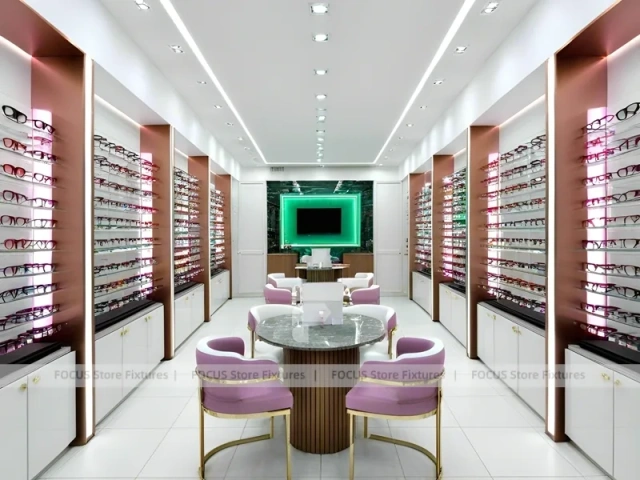 Soft Rose Vision Boutique Salon with Consultation Table Center