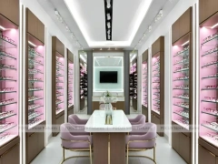 Soft Rose Vision Boutique Salon with Consultation Table Center