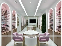 Soft Rose Vision Boutique Salon with Consultation Table Center