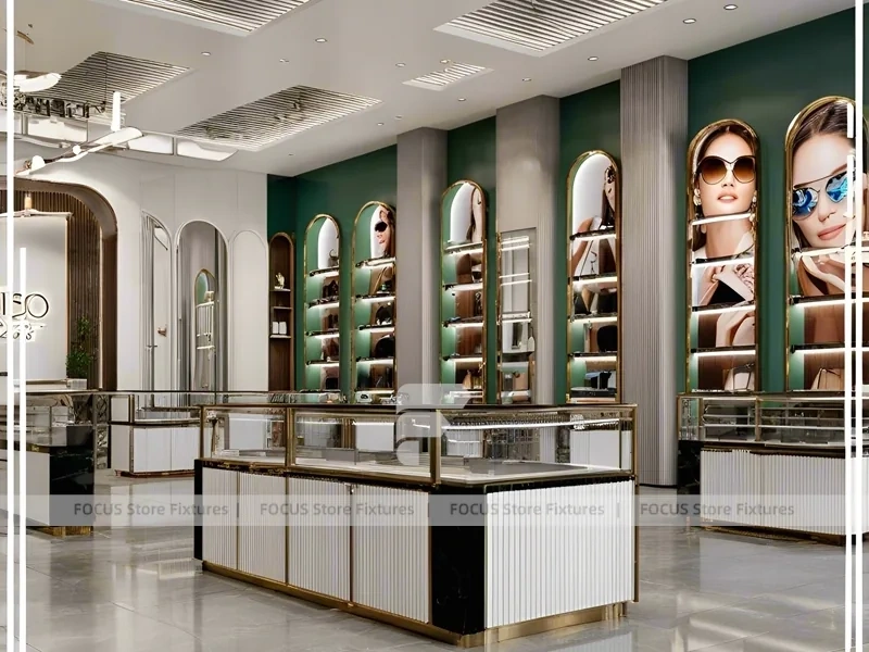 Soft White Eyewear Service Lounge with Soft Seating Showcase