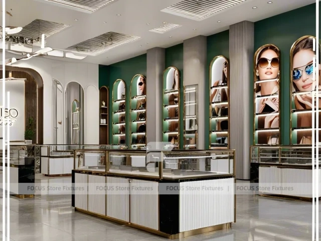 Soft White Eyewear Service Lounge with Soft Seating Showcase