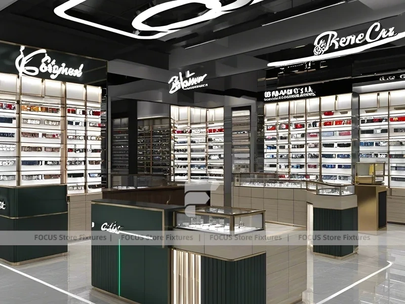 Statement Black Eyewear Prestige Store with Premium Wall Bays