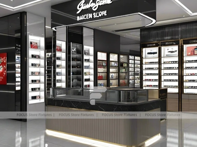 Statement Black Eyewear Prestige Store with Premium Wall Bays