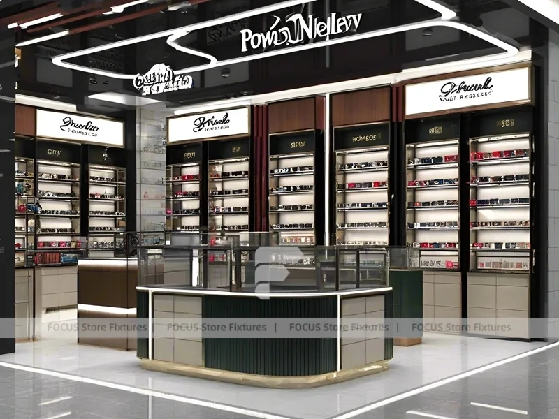 Statement Black Eyewear Prestige Store with Premium Wall Bays