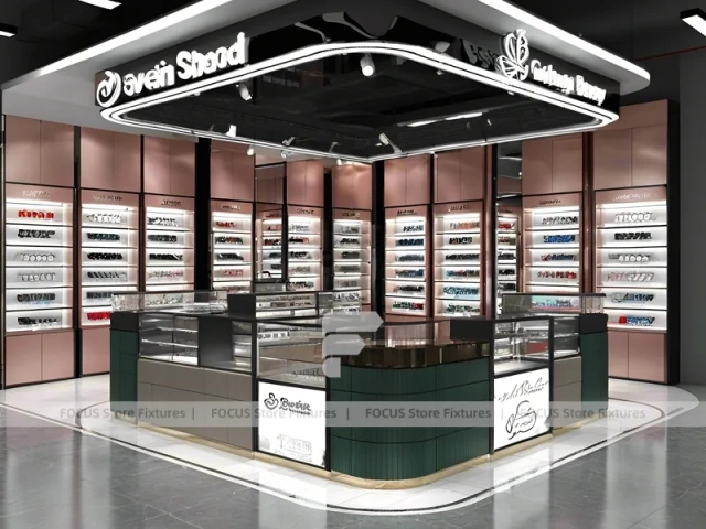 Statement Black Optical Luxury Boutique with Premium Wall Bays