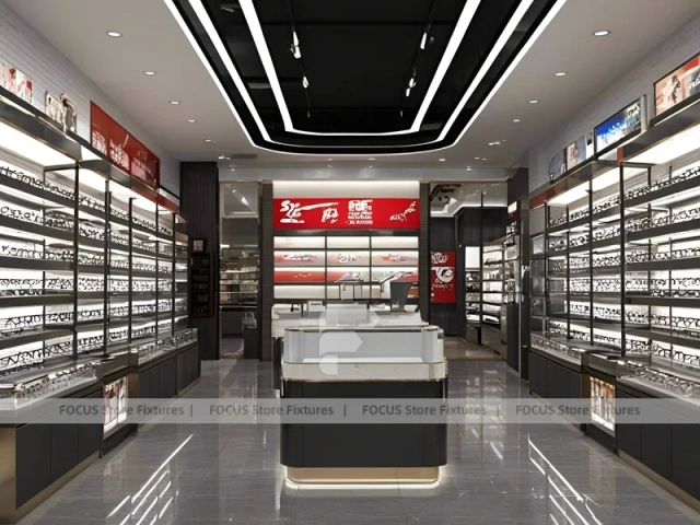 Statement Black Optical Luxury Boutique with Premium Wall Bays
