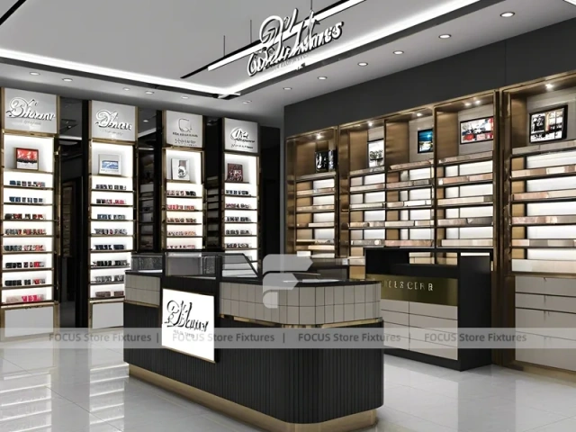 Statement Black Optical Luxury Boutique with Premium Wall Bays